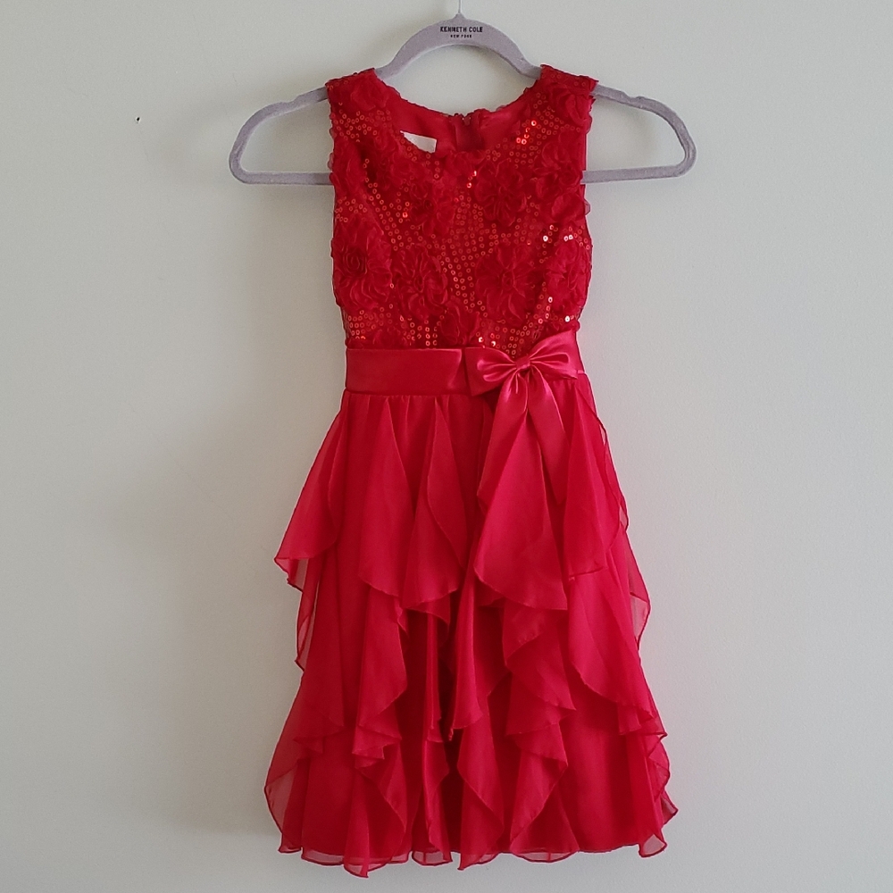 American Princess Red Layered Formal Dress
